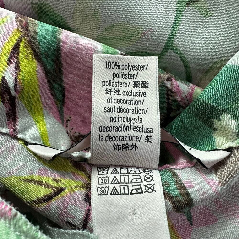 Victoria's Secret Tunic Sleep Shirt Womens Medium Pink Floral Button Up V Neck - Picture 5 of 6